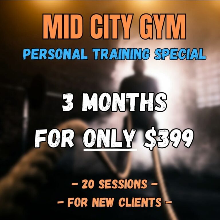 3 MONTHS PERSONAL TRAINING only $399!
- 20 semi-private sessions to use over 3 months!
Available only at club. Expires 12/31/24.
.
.
#smallgrouptraining #fitx #crossfit #fitnessclasses #grouptraining #endurance #teamtraining #loseweight #summerready #burnfat #bootyexercises #abs #toneup #shapeup
#summerbody #bikiniready #loseinches #midcitygym