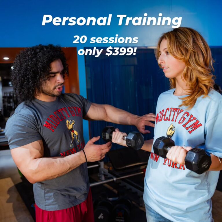 Get 20 half hour semi-private personal training sessions to use over 3 months for only $399!
Join by 8/15 and we'll include a 3 month membership FREE!
- 20 SESSIONS ONLY $399!
- 3 MONTH MEMBERSHIP FREE!
Available only at club.
.
.
#nycpersonaltraining
#weightloss
#buildmuscle
#midcitygym