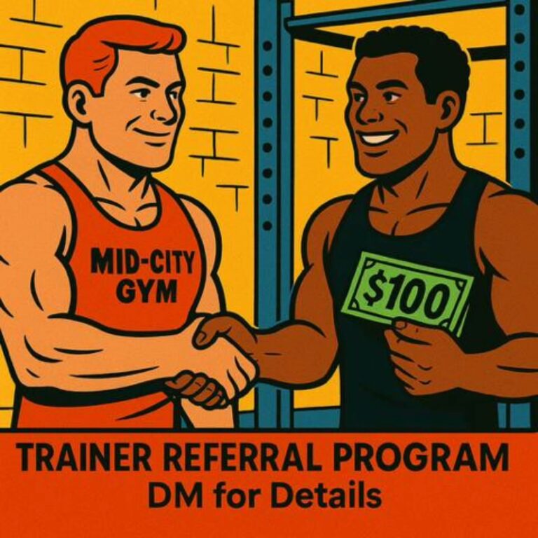 Trainers: Refer another trainer to us and get $100 of your next rent or $50 off your next package of sessions! Your referral will get the same! We've been working with independent trainers for over 30 years!
.
.
#independenttrainingspot #independenttraininggym #independenttrainer #nycpersonaltrainer #nycfitnesscoach #nycfitness #nycfitnesstrainer #midcitygym
Thanks @stoopid.bro for the artwork