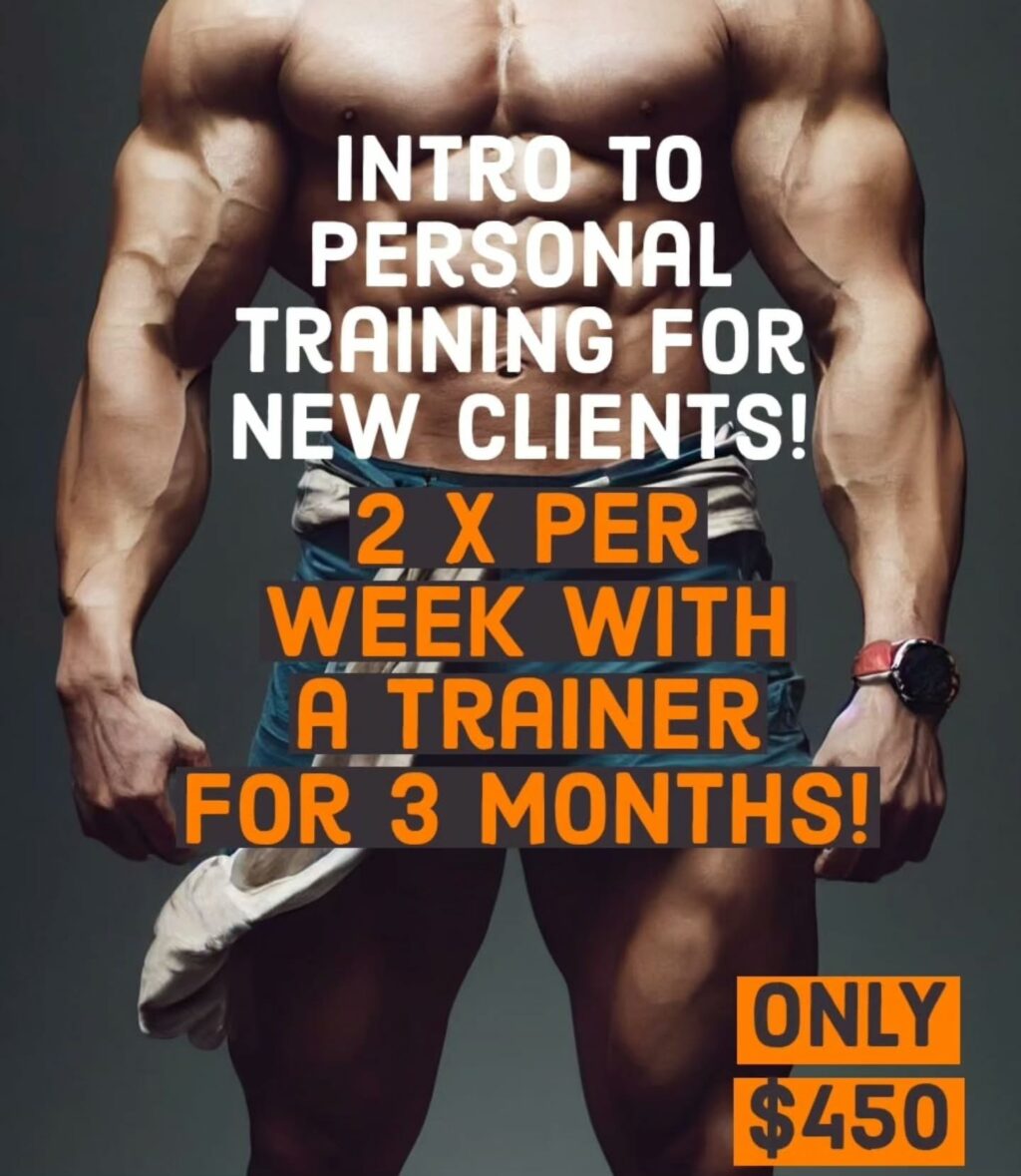 Workout twice a week with a personal trainer for 3 months - for only $450! Half hour semi-private sessions will help get you into your best shape starting now! DM for more info. Available only at club. Expires 8/31/25.
.
.
#loseweight #summerready #burnfat #bootyexercises #abs #toneup #shapeup
#legs #abs #traps #delts #shoulders #lats #calves #biceps #triceps #gunshow #welcometothegunshow #sunsoutgunsout #arms #armsrace #midcitygym