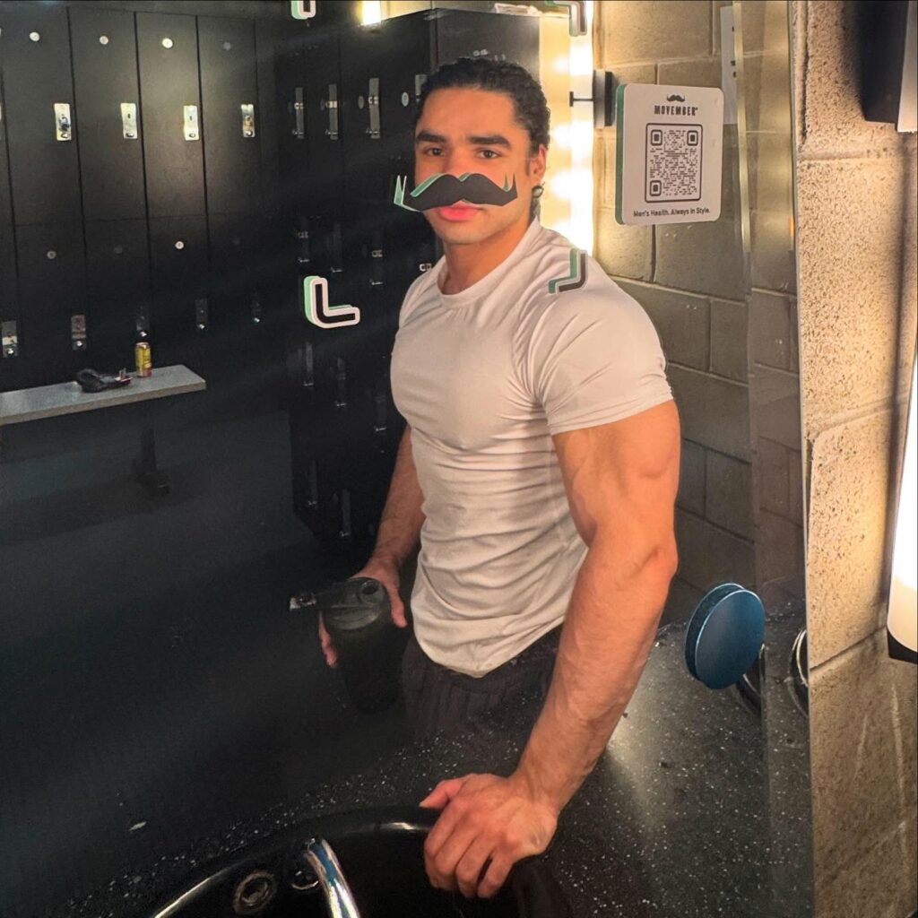 The mirrors in the @midcitygym men’s room have been outfitted with @movember resources to stay on top of your men’s health year-round (not just November!)🥸💪🏋️. Stay fit, fellas!#Movember #MensHealth #AlwaysInStyle