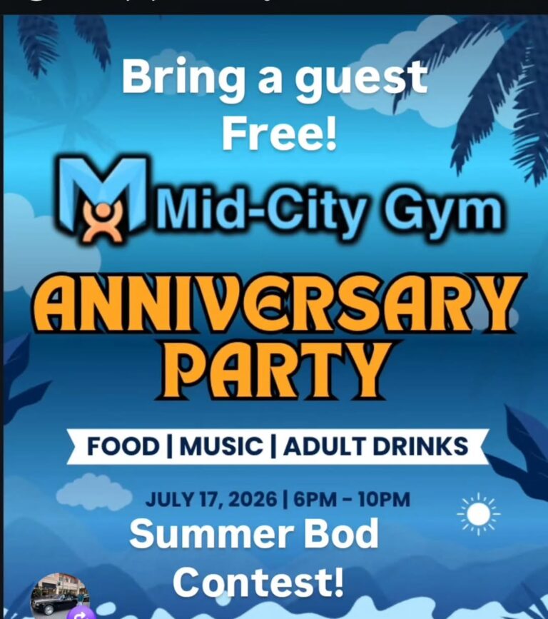 Entering our 65th year in business! Celebrate with us on Friday July 17th from 6 pm to 10 pm.
*Bring a guest FREE! Earn a free month for every guest that joins!
*Summer Bod Contest! Show off that summer bod in your best or funniest swimsuit and win 3 months of membership! (3 winners).
*Refreshments, beer, hard seltzer (ID required), snacks, and free samples!
*** New Equipment on order will be revealed!
See you then!
.
.
#summerbod #midcitygym