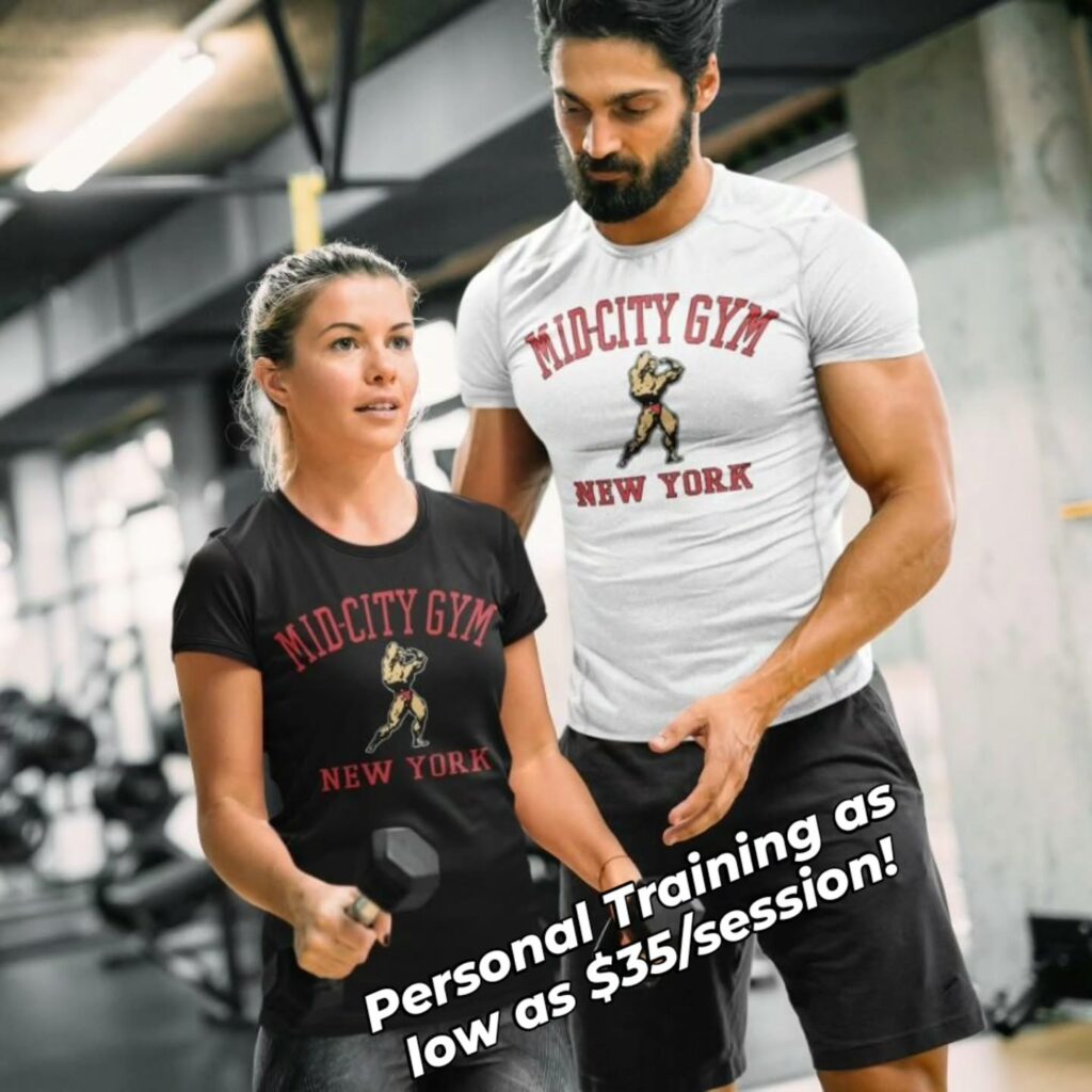 Semi-private Personal Training only $35/session!
. Convient half-hour sessions
. Easy and affordable weekly billing
. Qualify for FREE membership!
DM for more info or ask a staff member!
.
.
#nycpersonaltraining #weightlossprogram #midcitygym